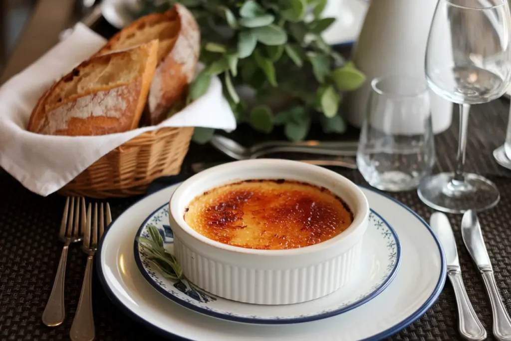 Crab Brulee with bread