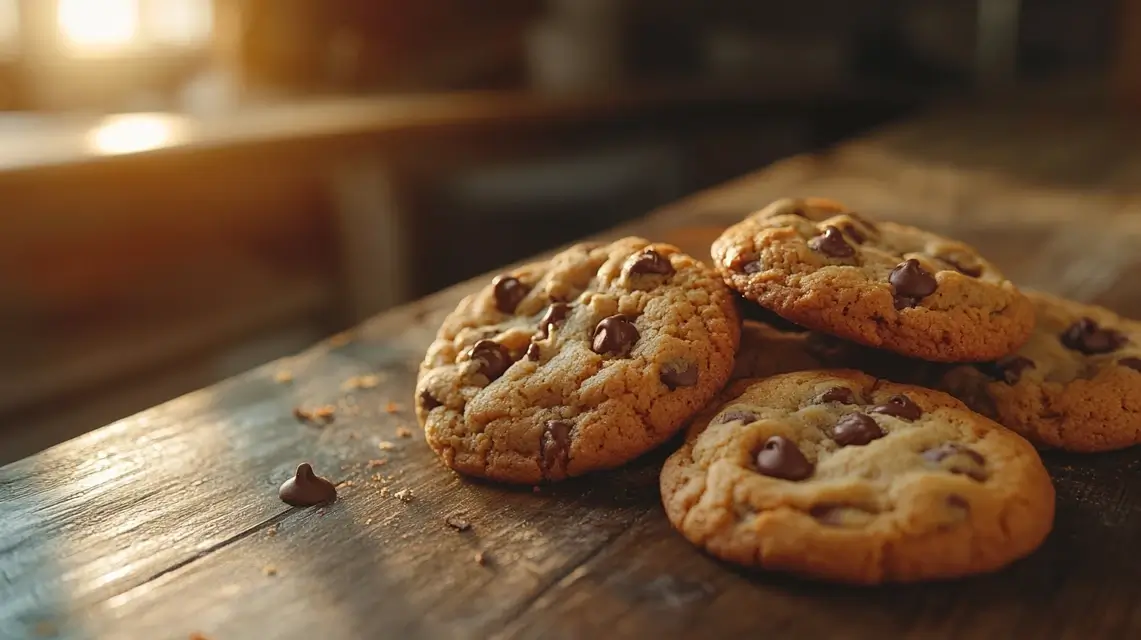 Thick, chewy Toll House cookies fresh out of the oven