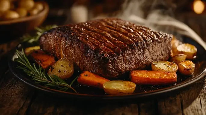 Perfectly Cooked Chuck Roast With Carrots And Potatoes