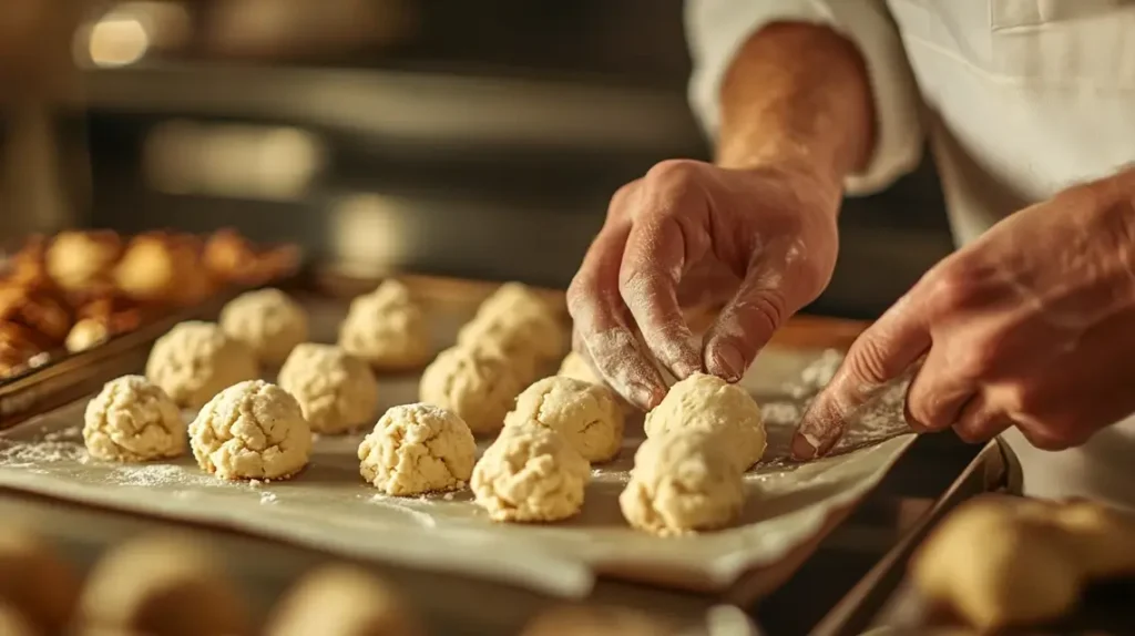 Preparing Toll House Cookie Recipes Dough For Baking