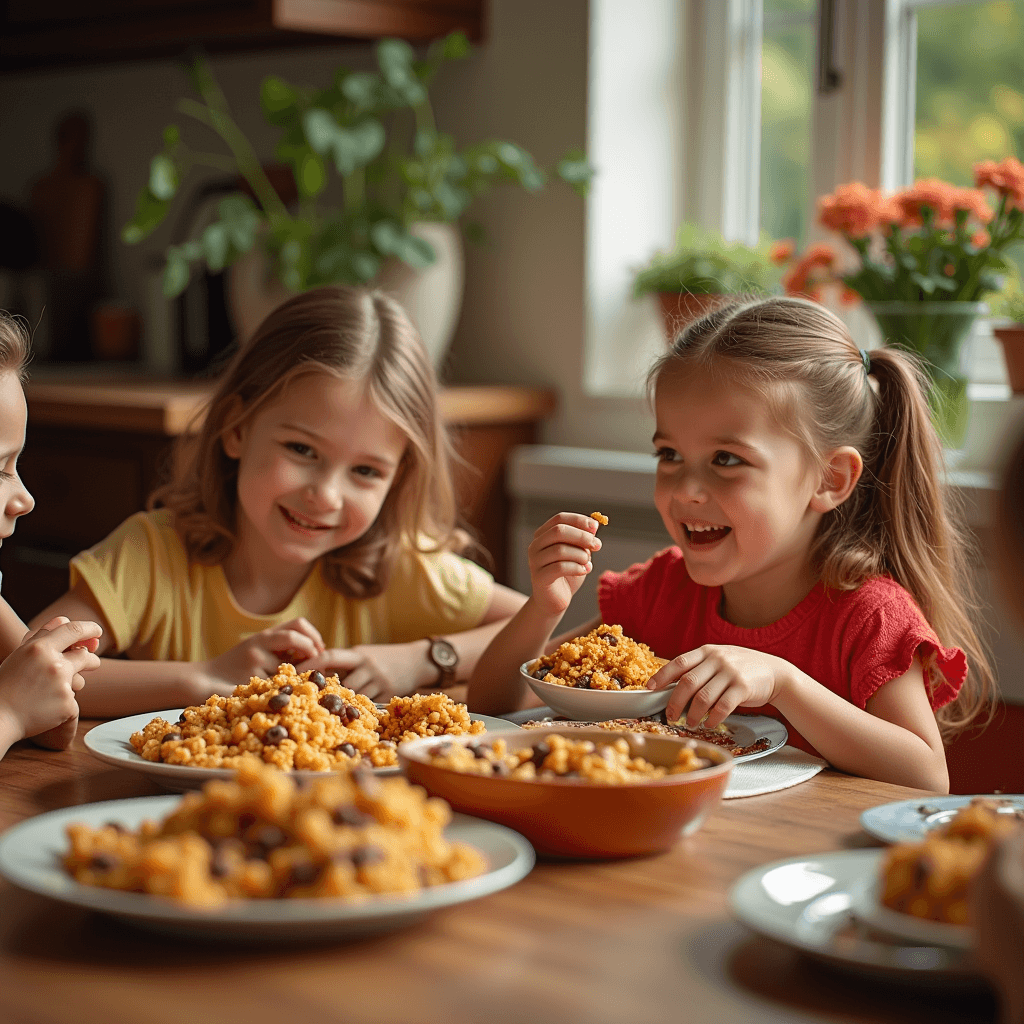 A Family Enjoying Beanee Weenees Together At The Dining Table V 61 9oa9of3xr2zz5dfsjula 2