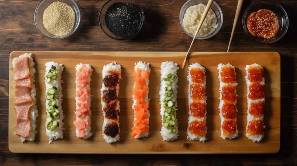 The process of making sushi bake 